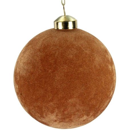 Velvet Christmas bauble - Amber