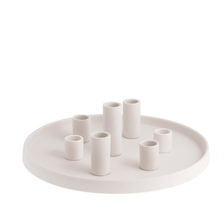 Candle holder Lingsberg - Ceramics - White