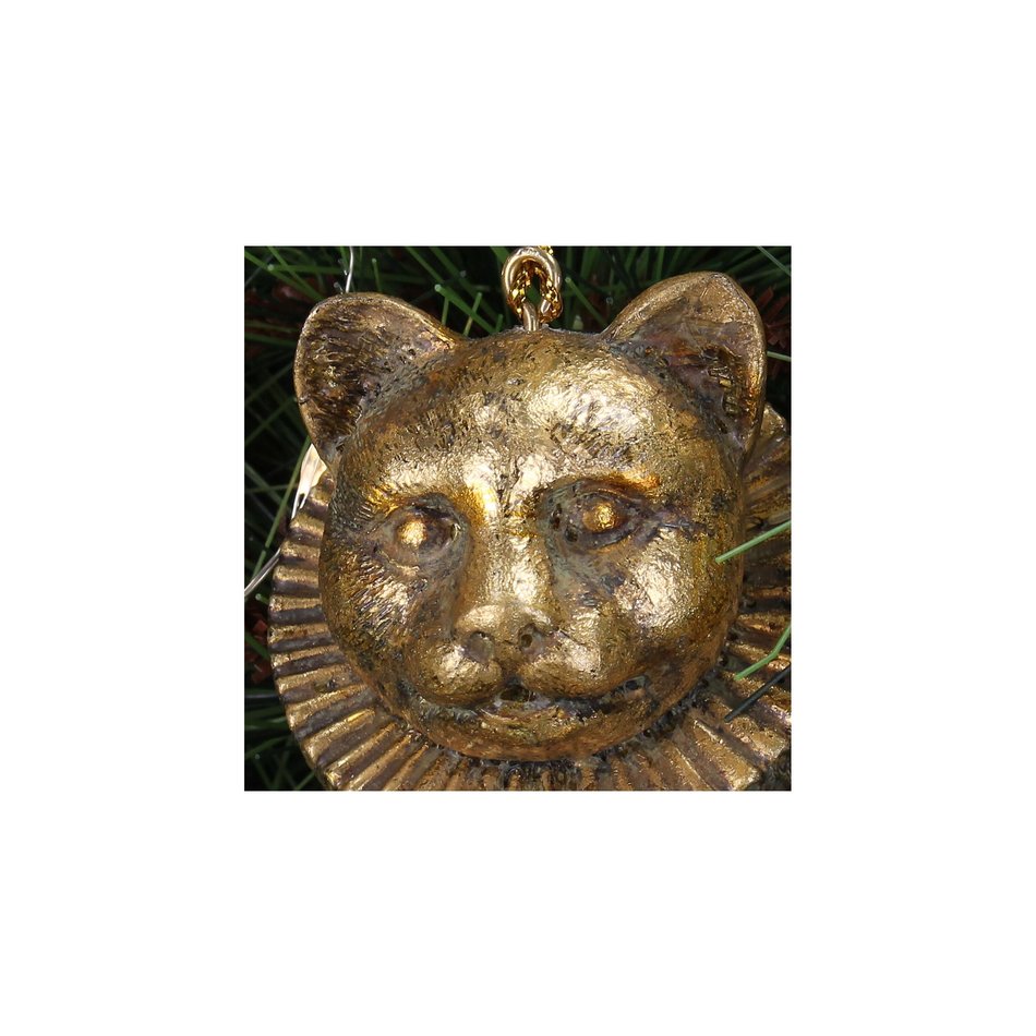 Christmas ornament cat - Collar - Gold