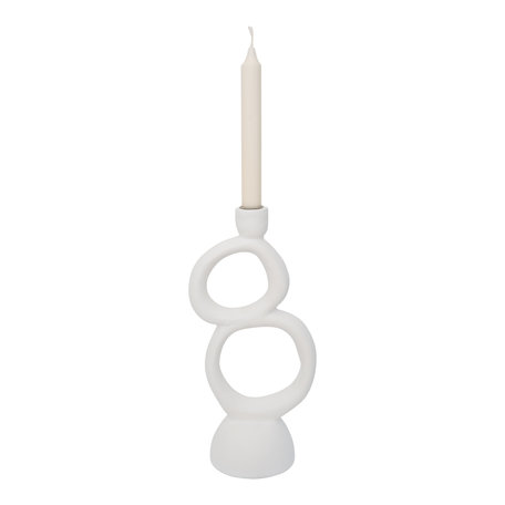 Candlestick Rough Sophistication Double - White