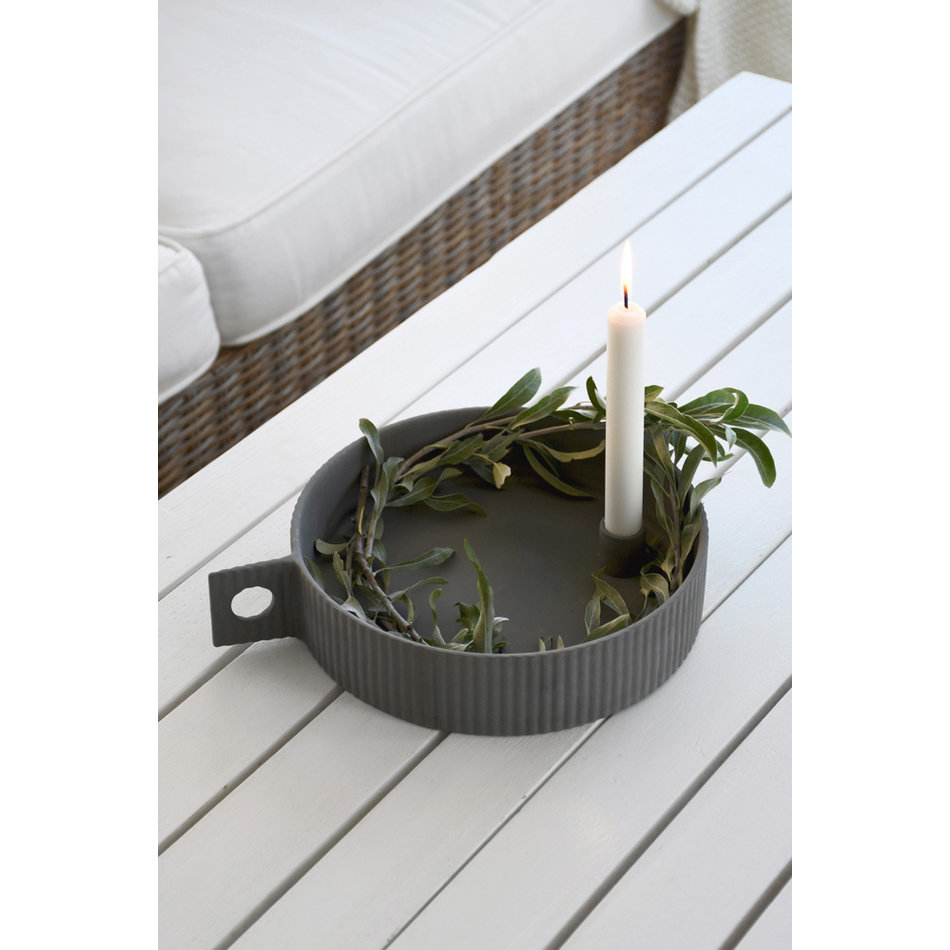 Candle holder Lidaby - Ceramics - Grey