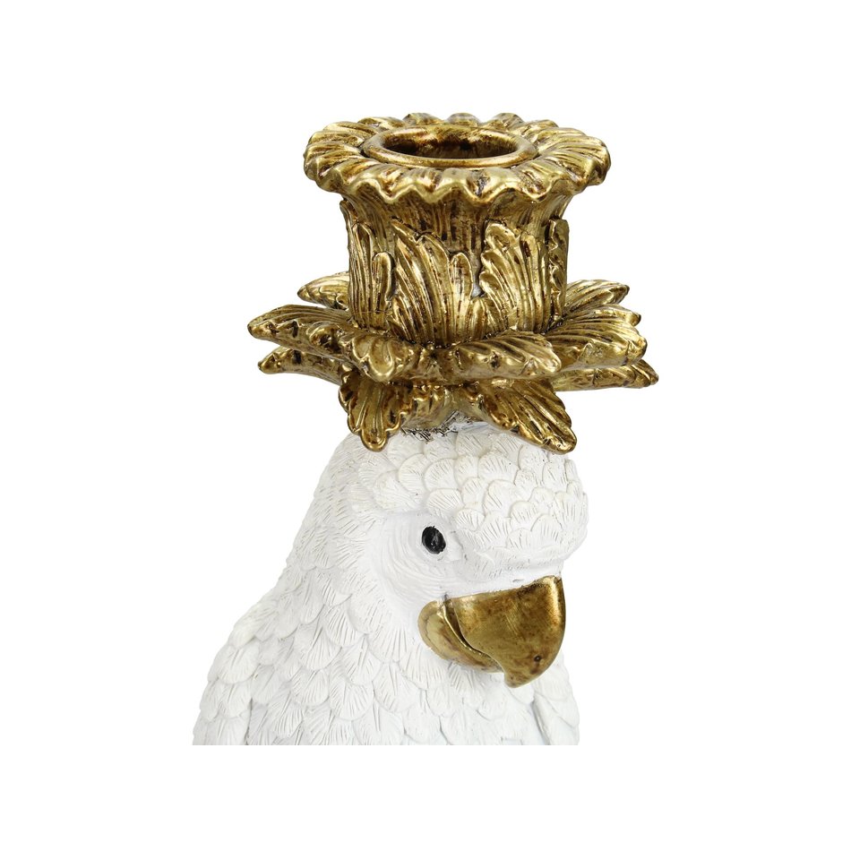 Candlestick Bird - White / Gold