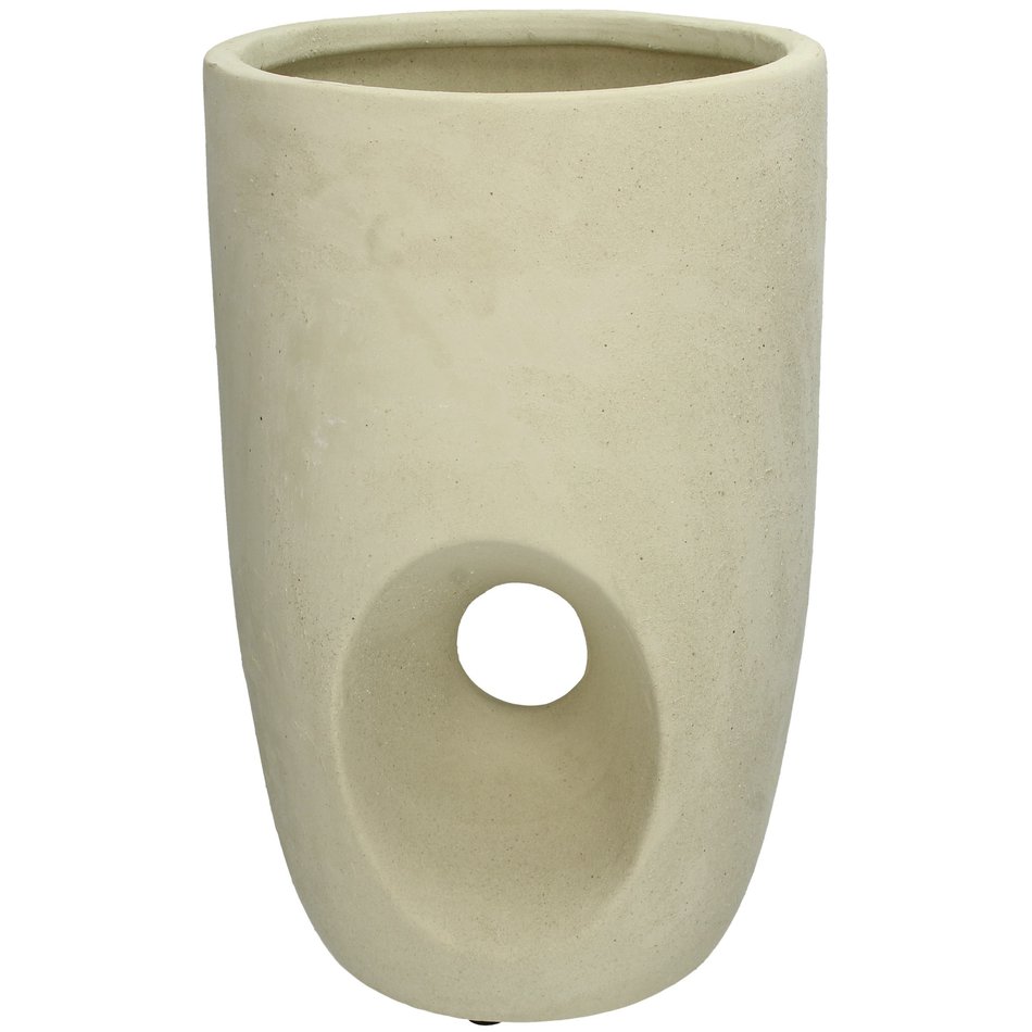 Design  pot  - Beige - H 34 cm