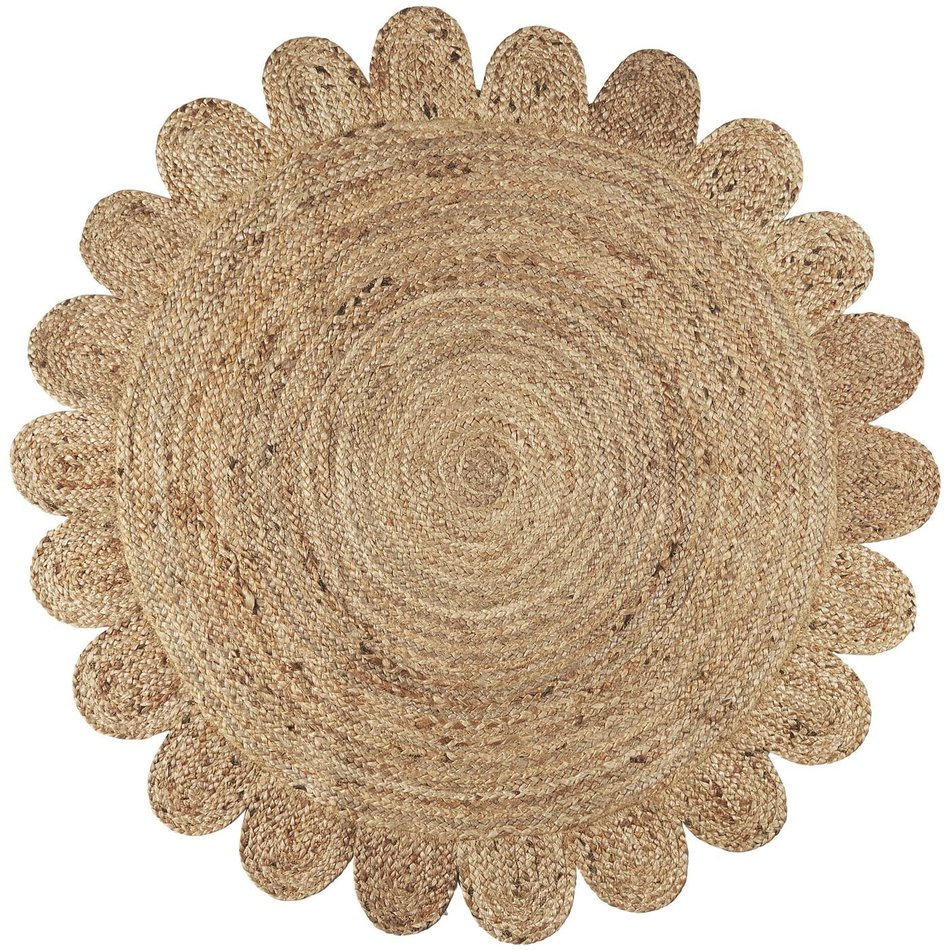 Vloerkleed bloem - Jute