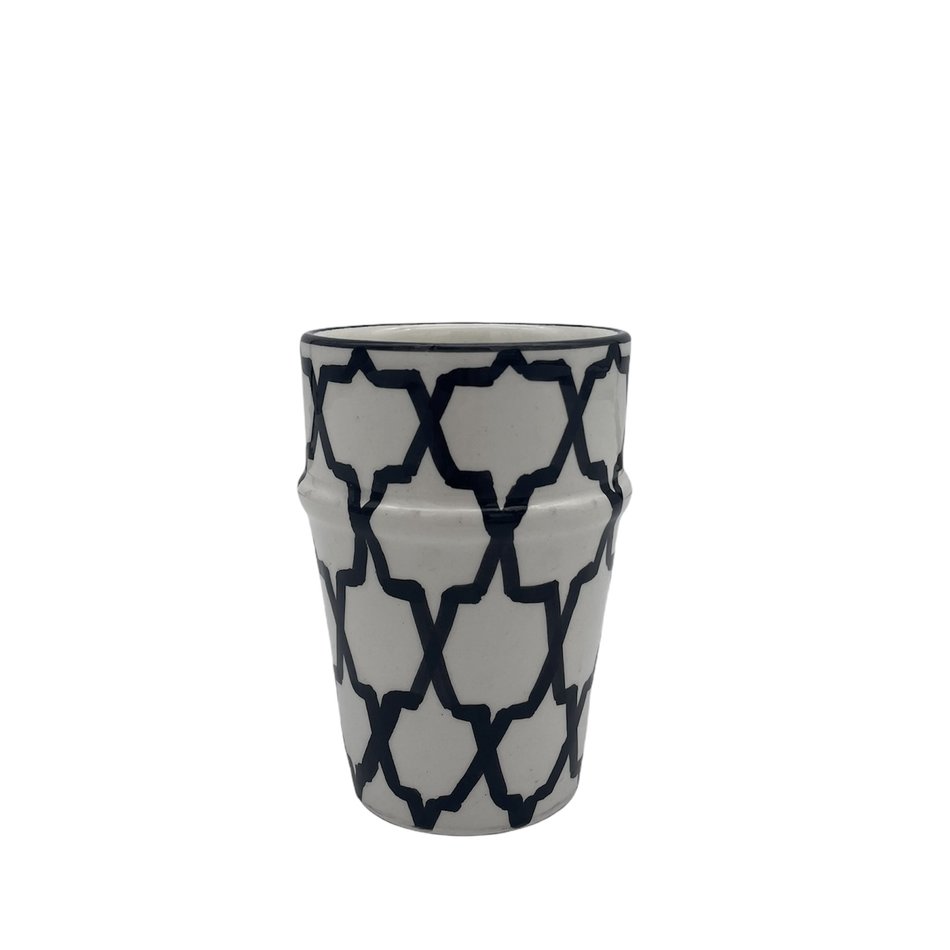 Beker - Mosaic - Zwart / Wit