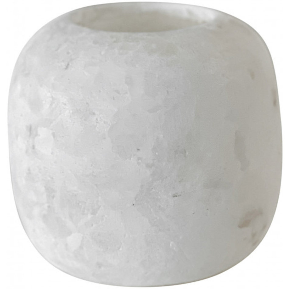 Alabaster tea light holder - White - Medium