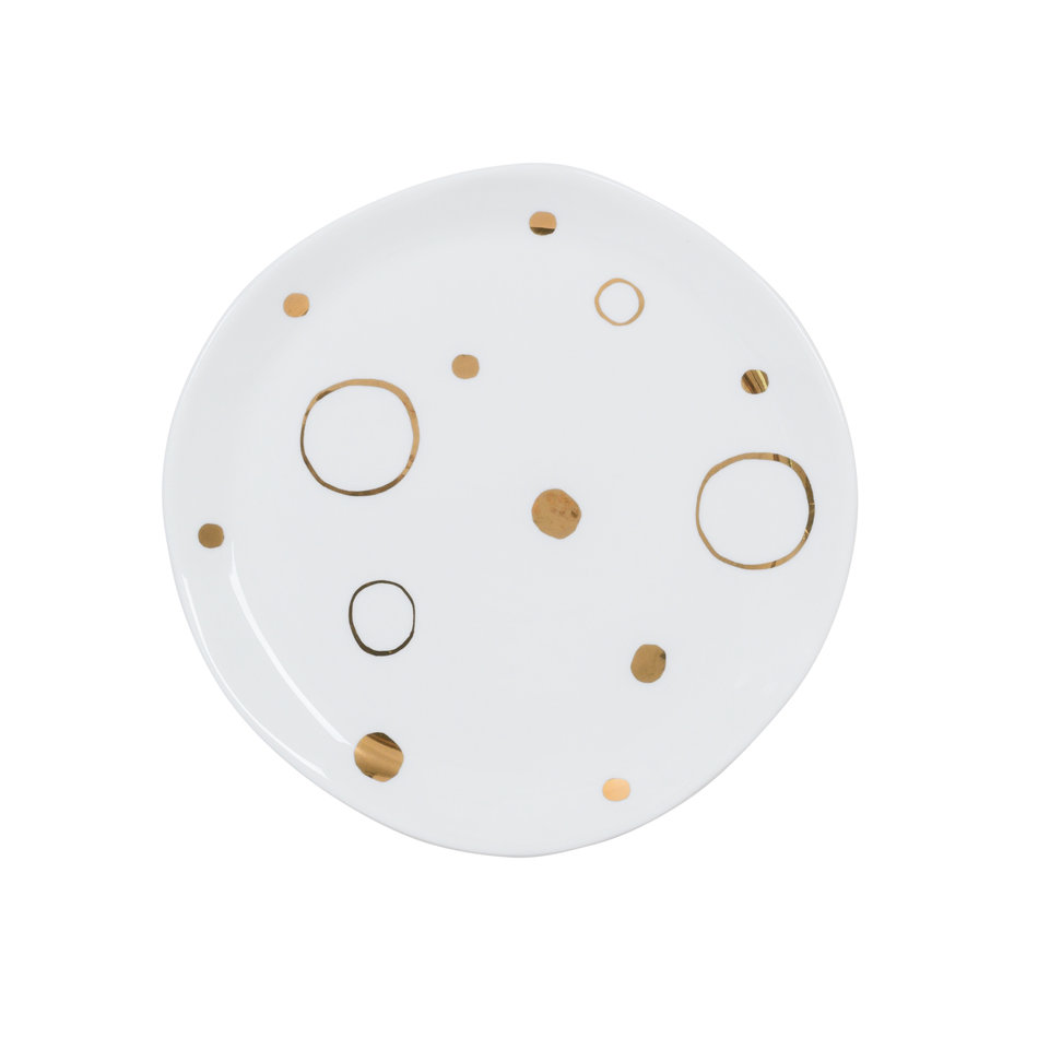 Goodmorning plate - Circle - Gold