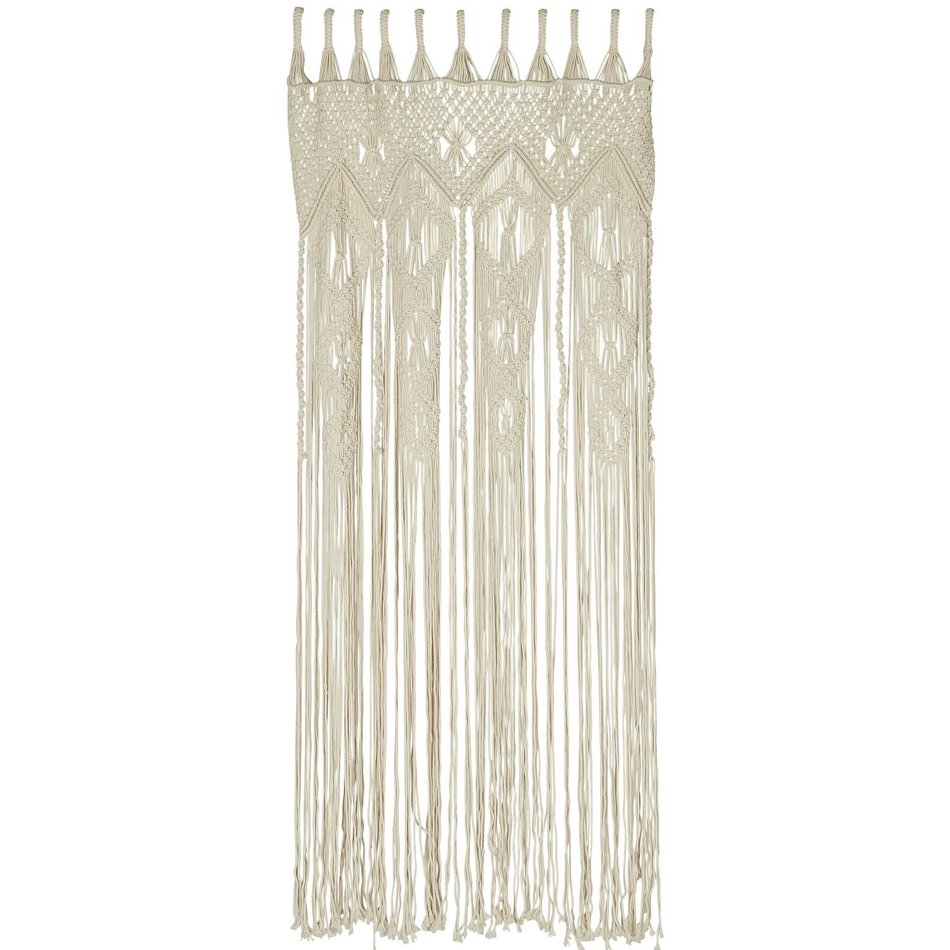 Macrame curtain - off white