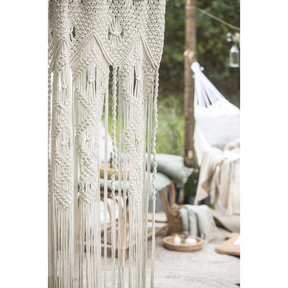 Macrame curtain - off white