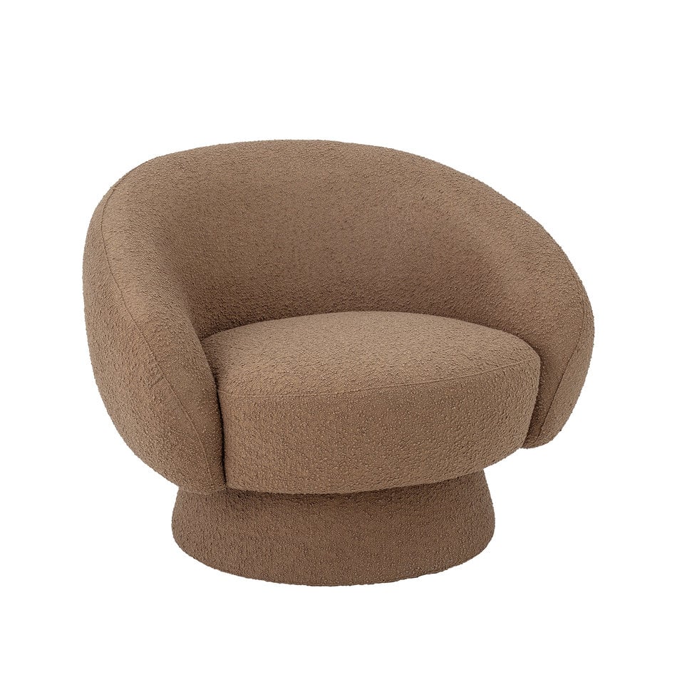 Lounge chair Ted - Boucle - Brown