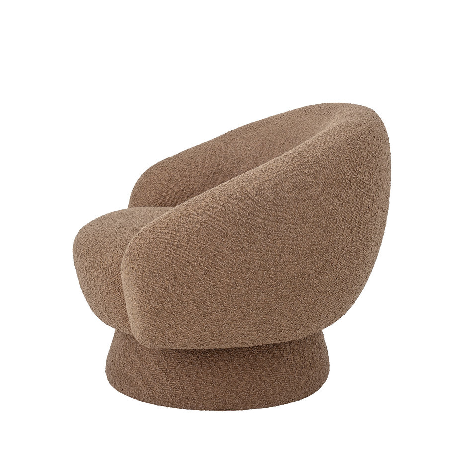 Lounge chair Ted - Boucle - Brown