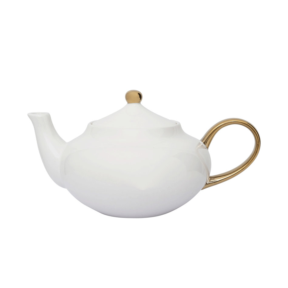 Goodmorning teapot - White / Gold