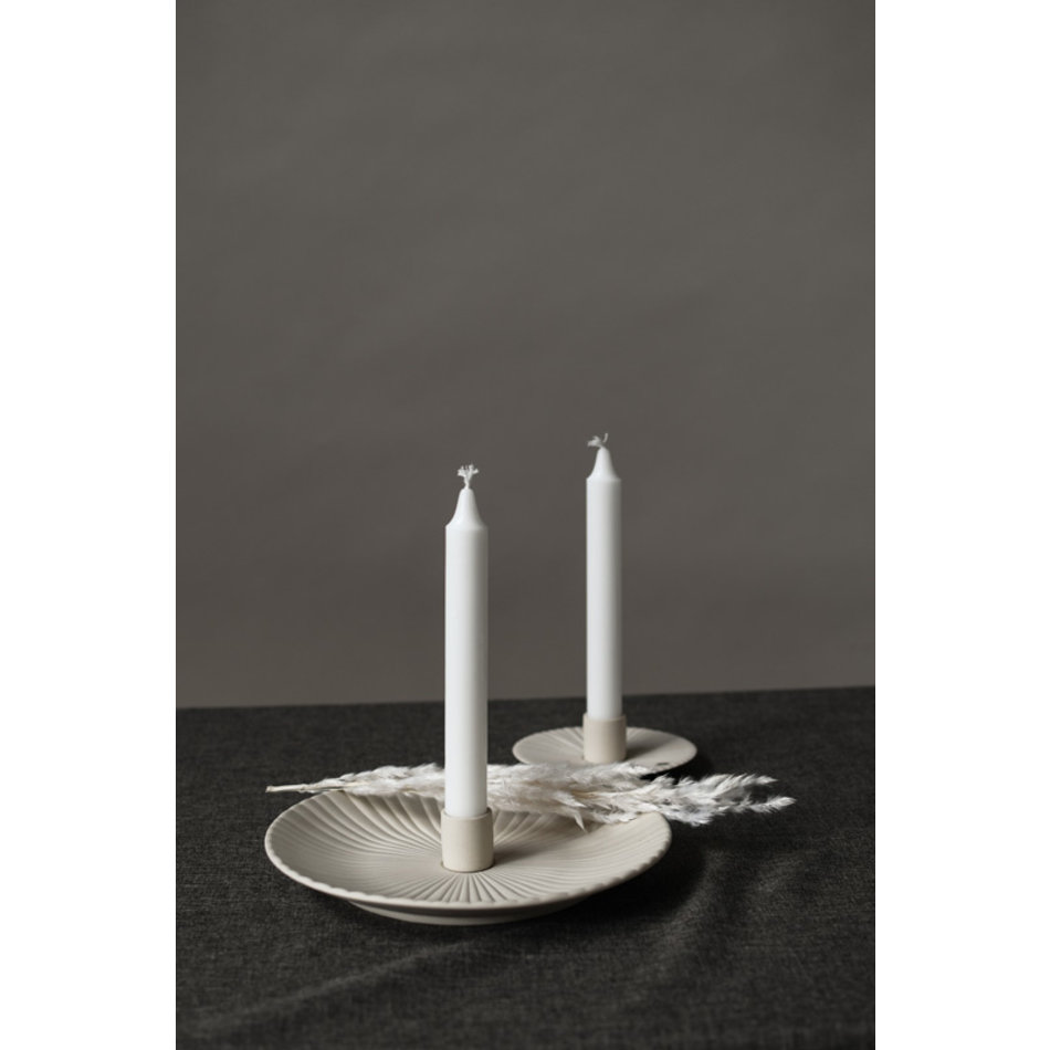 Candle holder Holmby - Beige - Small