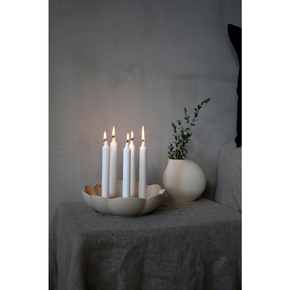 Candle holder Karaby flower - Beige