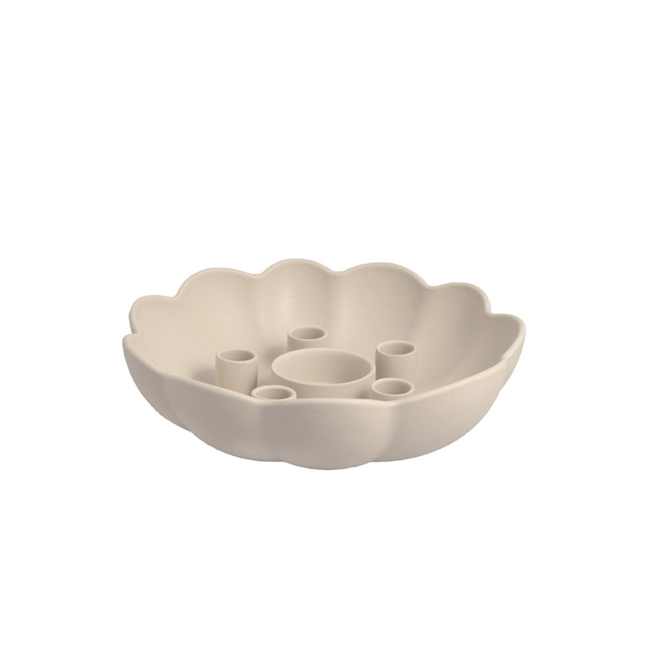 Candle holder Karaby flower - Beige