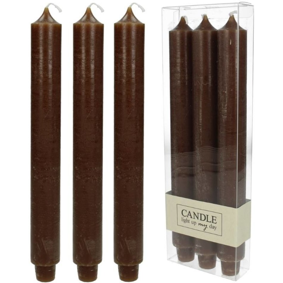 Candle - Brown - 3 pcs