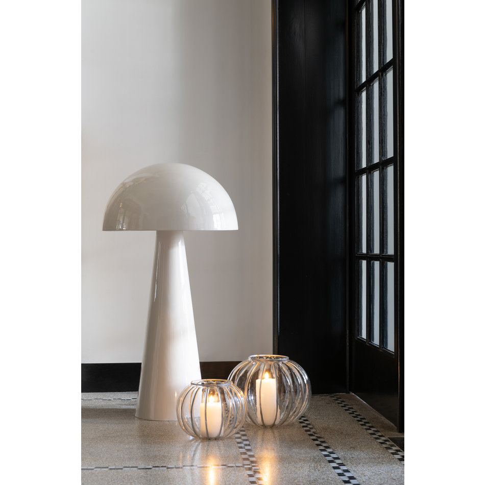 Lamp paddenstoel - Metaal - Wit