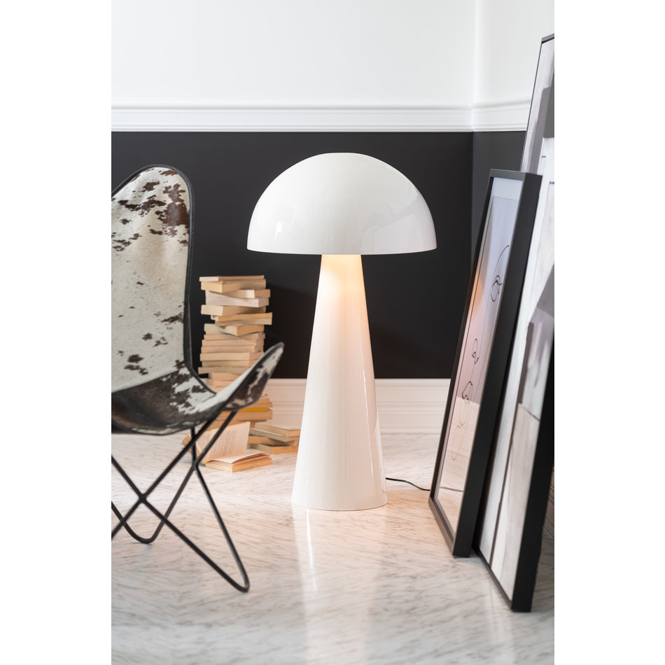 Lamp paddenstoel - Metaal - Wit