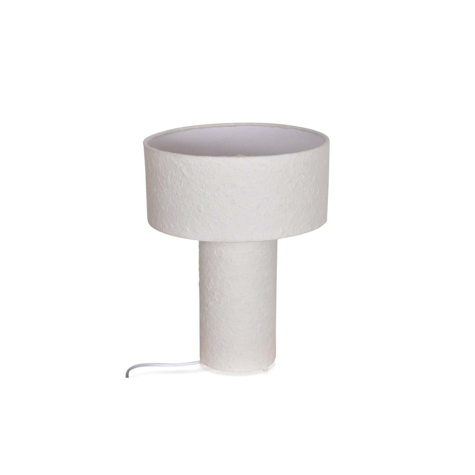 Paper mache lamp - Offwhite - Large