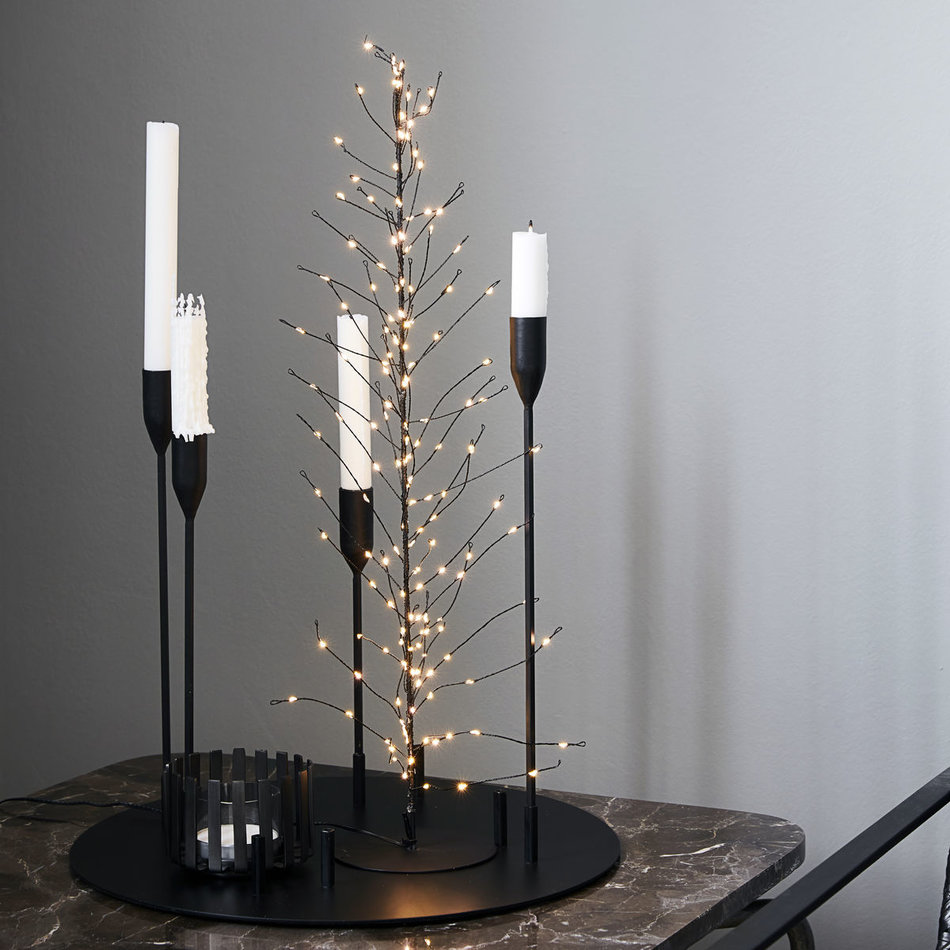 Wire christmas tree Glow - Black - H 60 cm