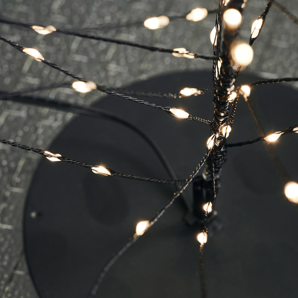 Wire christmas tree Glow - Black - H 60 cm