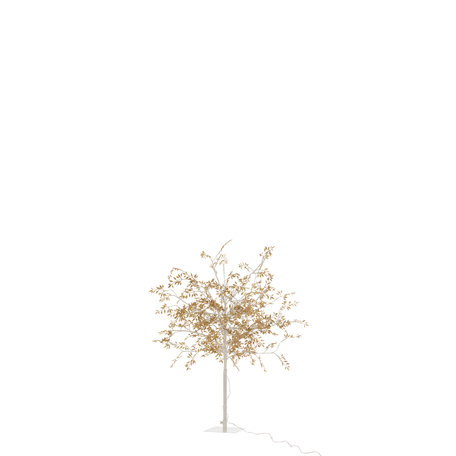 Wit boompje - Blaadjes goud - H 100 cm