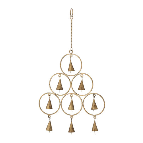 Christmas ornament Vichy - Bells - Antique gold