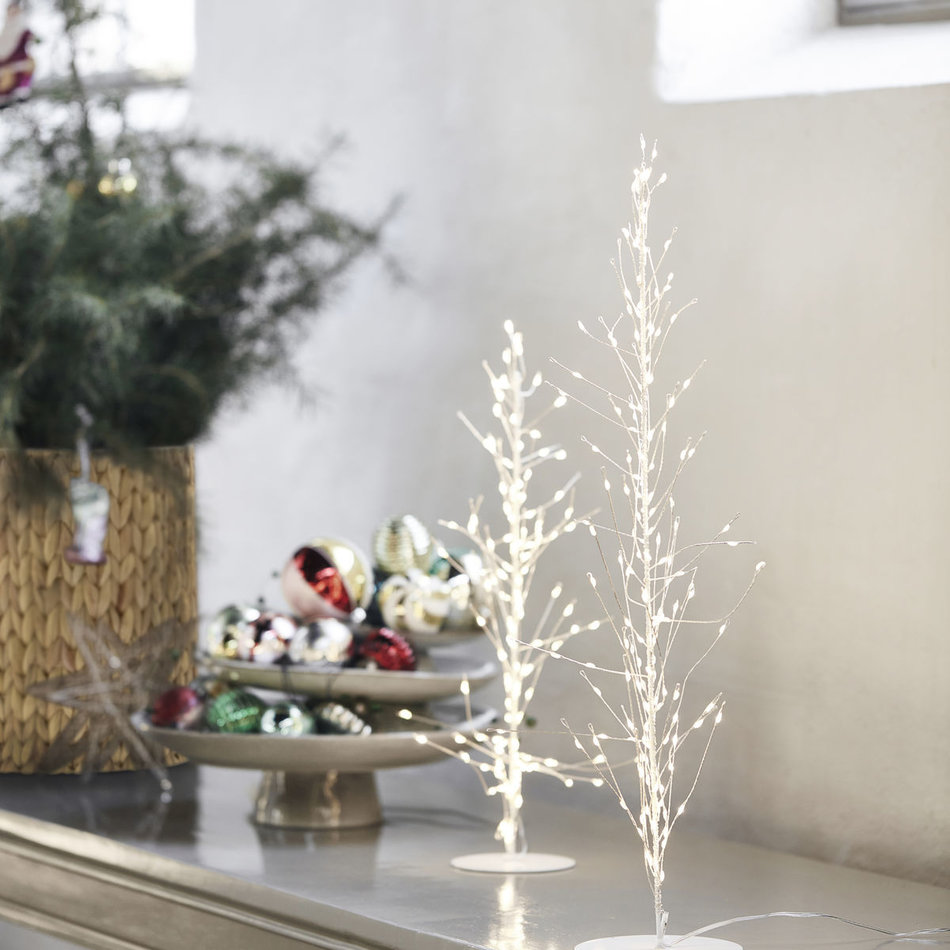 Wire christmas tree Glow - White - H 60 cm