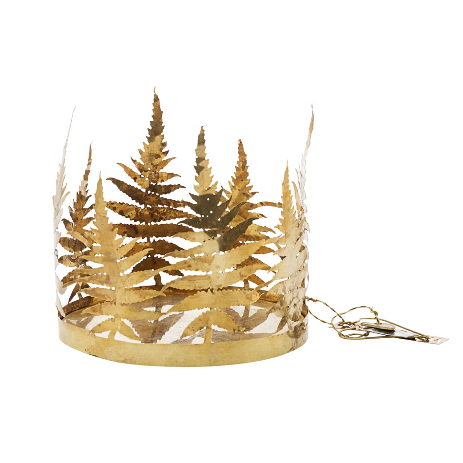 Tree candle holder fern - Gold - Ø 10 cm