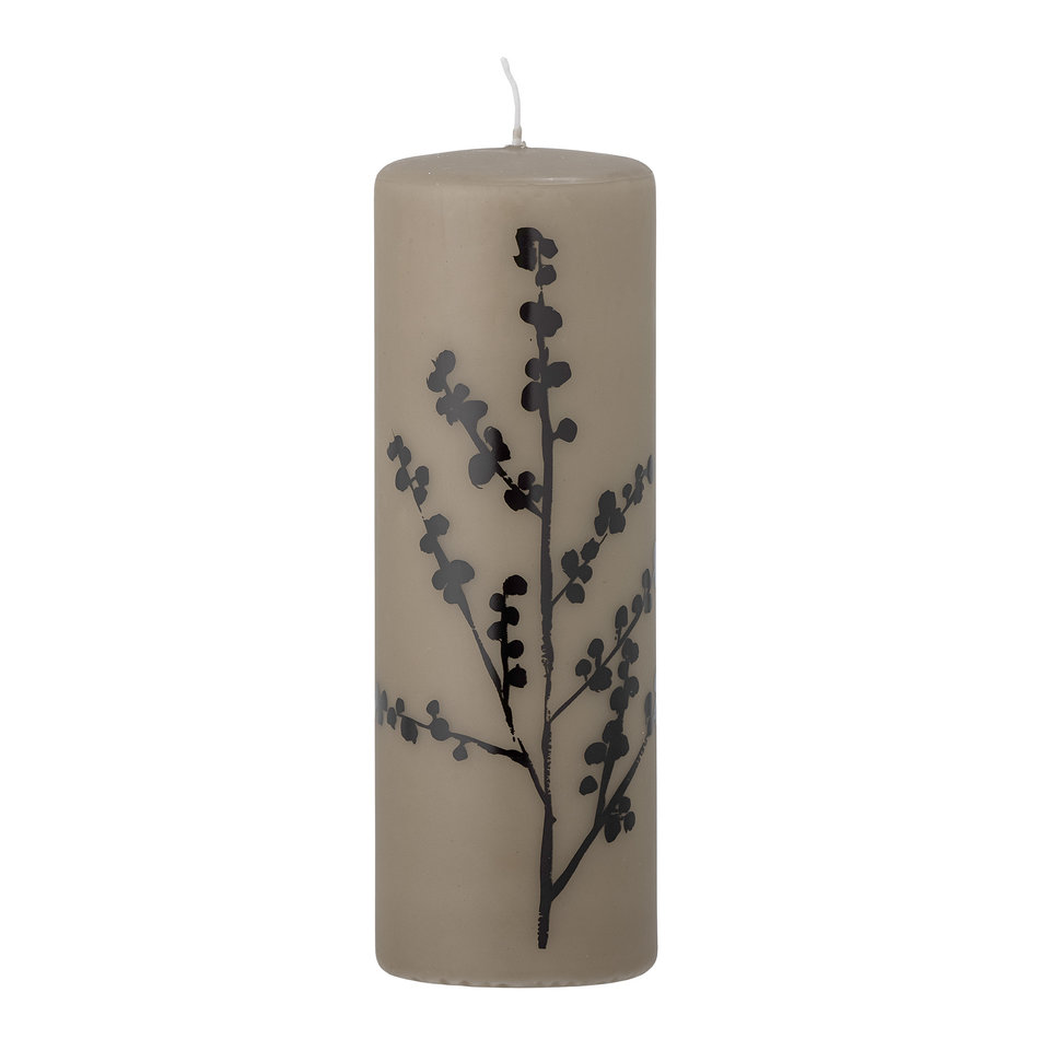 Thick candle - Flower - Beige
