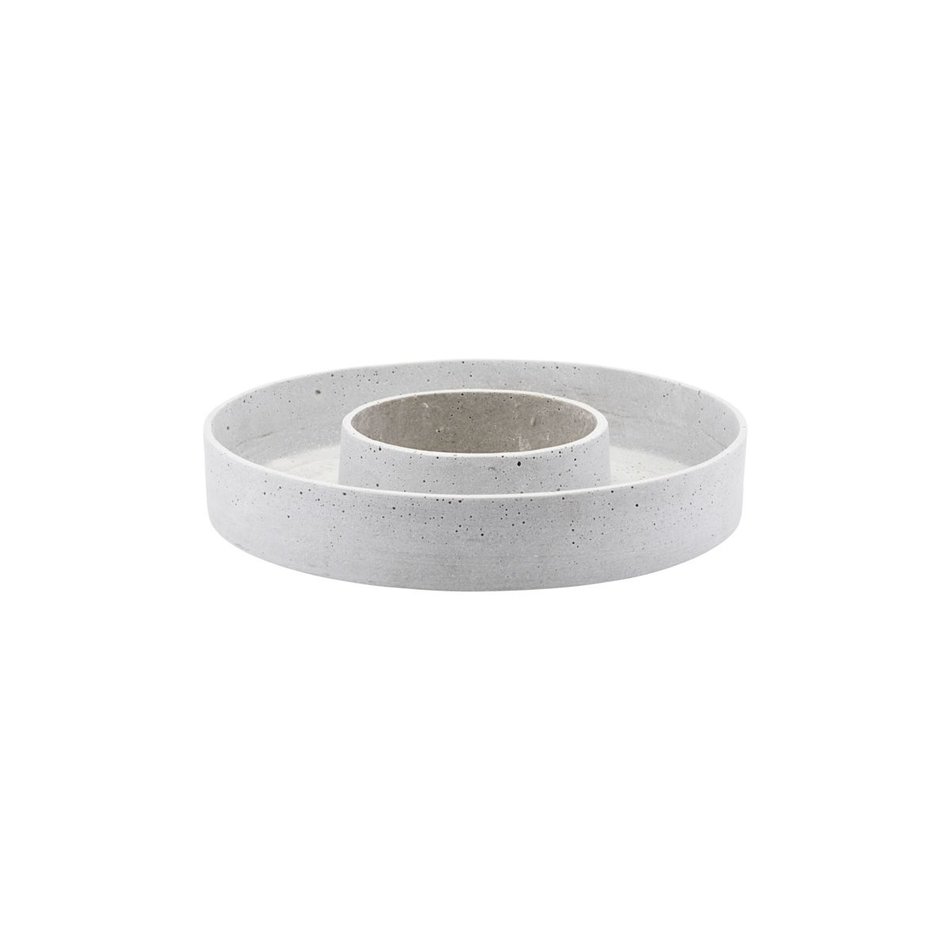 Candle holder the ring  - Grey