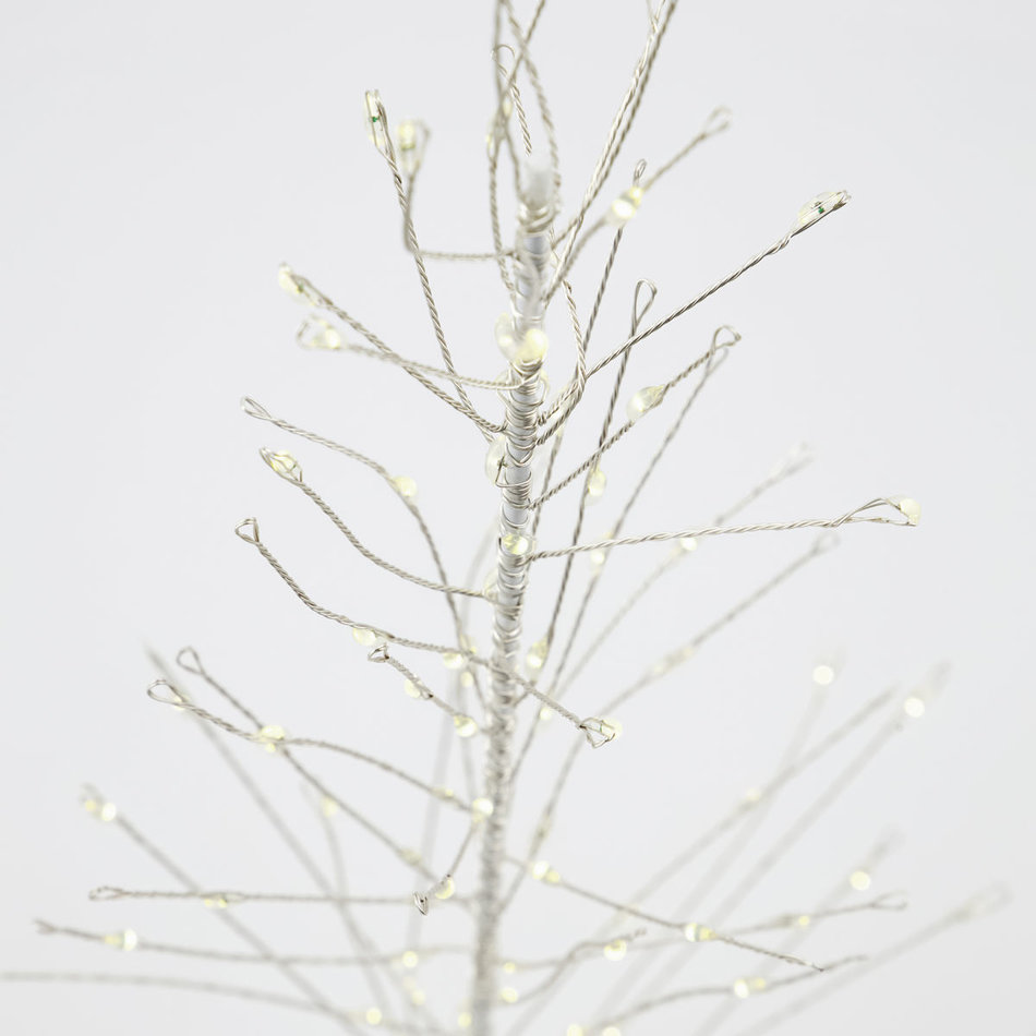 Wire christmas tree Glow - White - H 45 cm