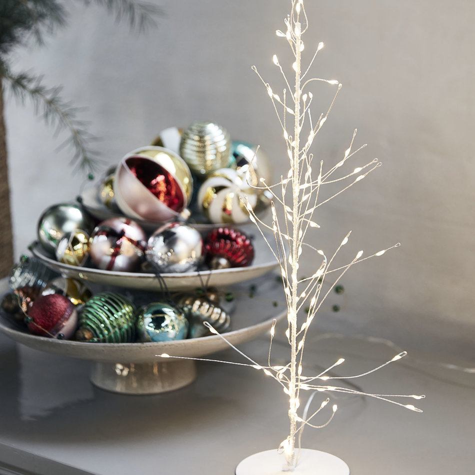 Wire christmas tree Glow - White - H 45 cm