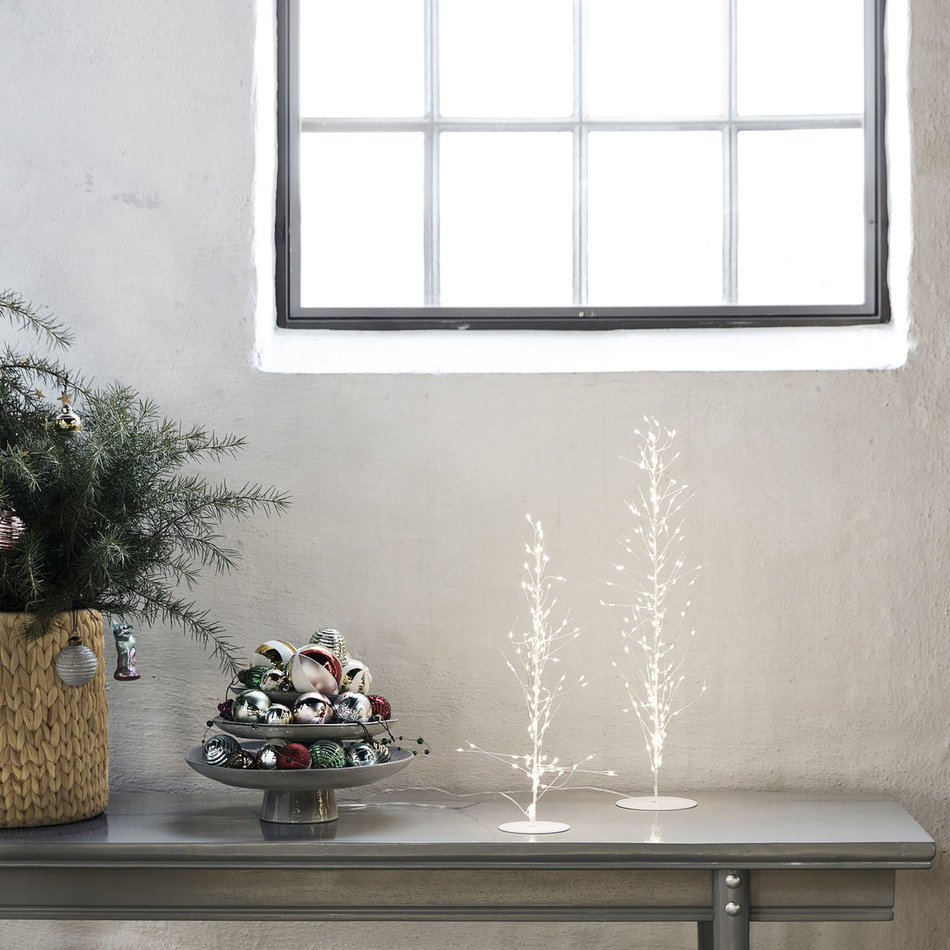 Wire christmas tree Glow - White - H 45 cm