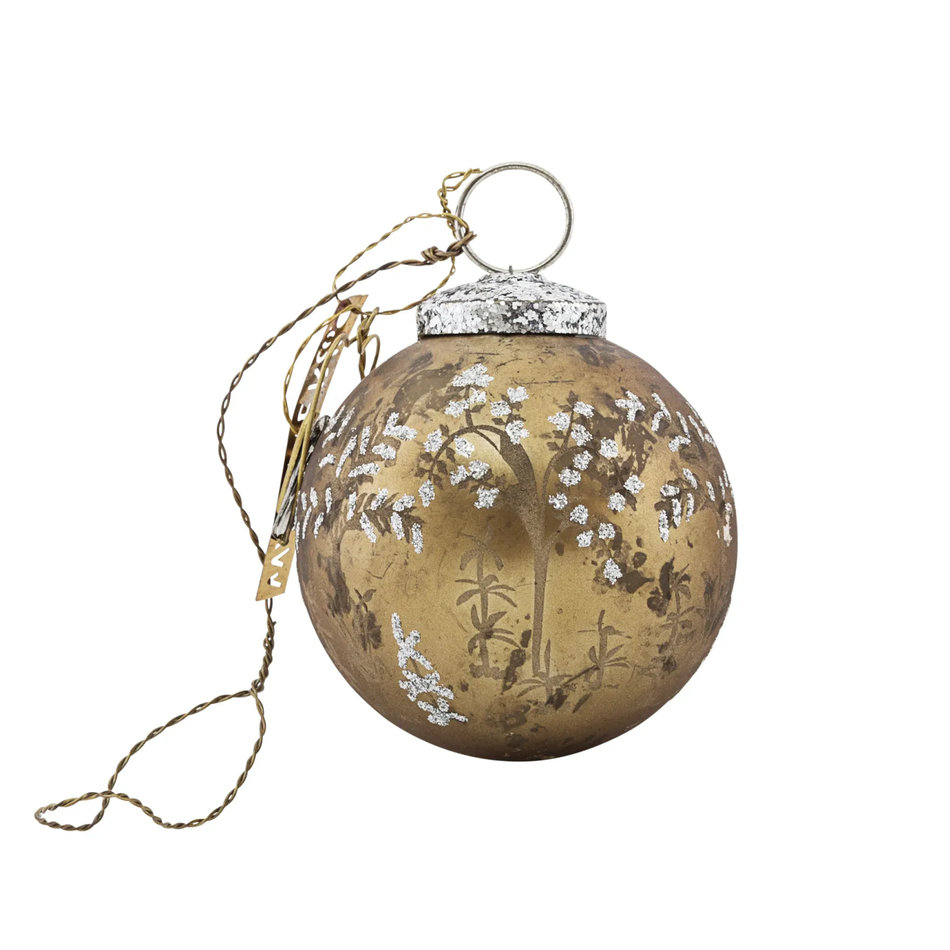 Christmas ball forest - Antique gold