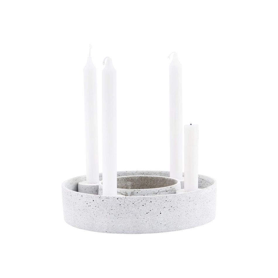 Candle holder the ring - 4 candles - Grey