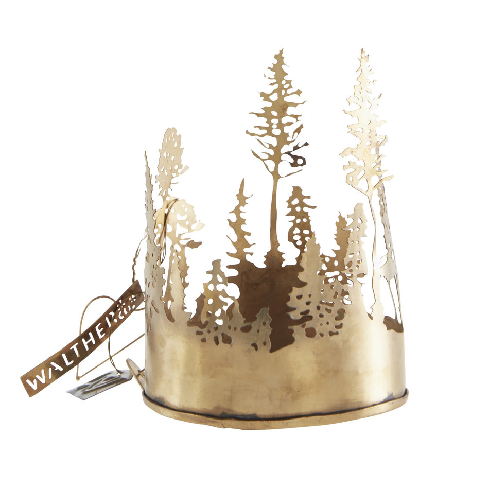 Tea light cup  Tree - Gold - H 11 cm