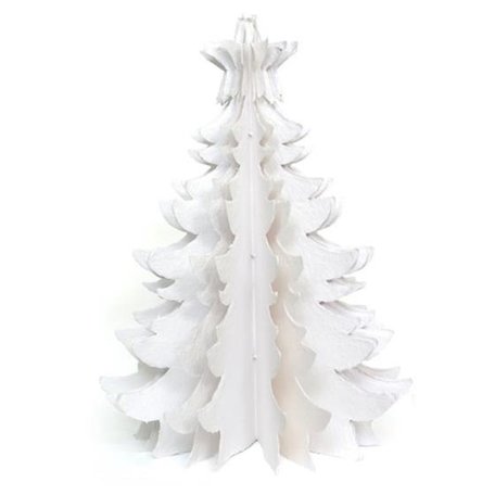 Fairtrade kerstboom - Used katoen - Wit - H 76cm