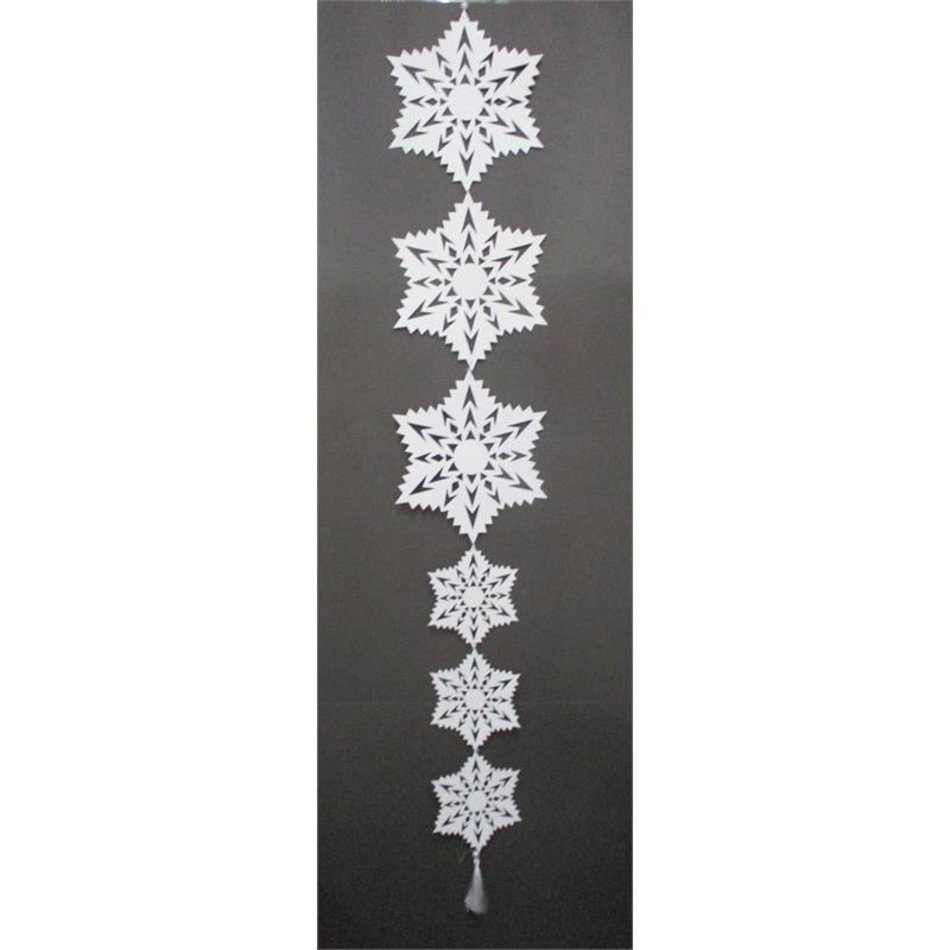 Garland snowflake - Paper - White