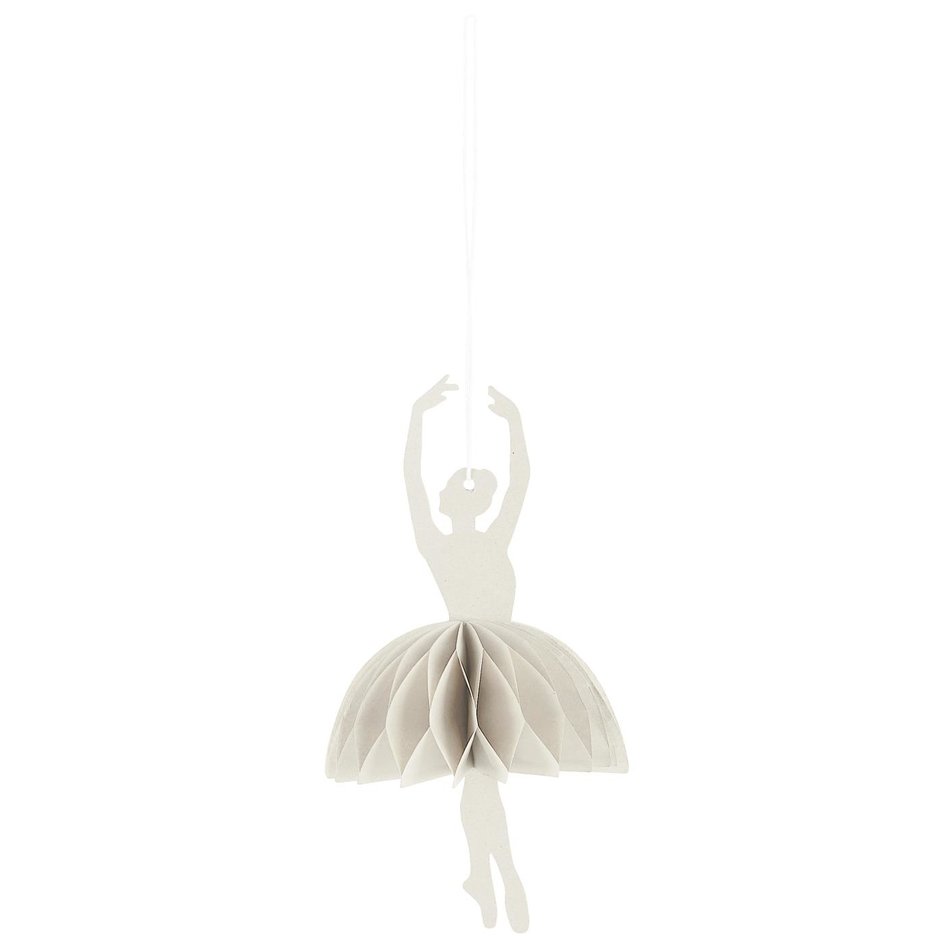 Ballerina ornament  - Paper - White