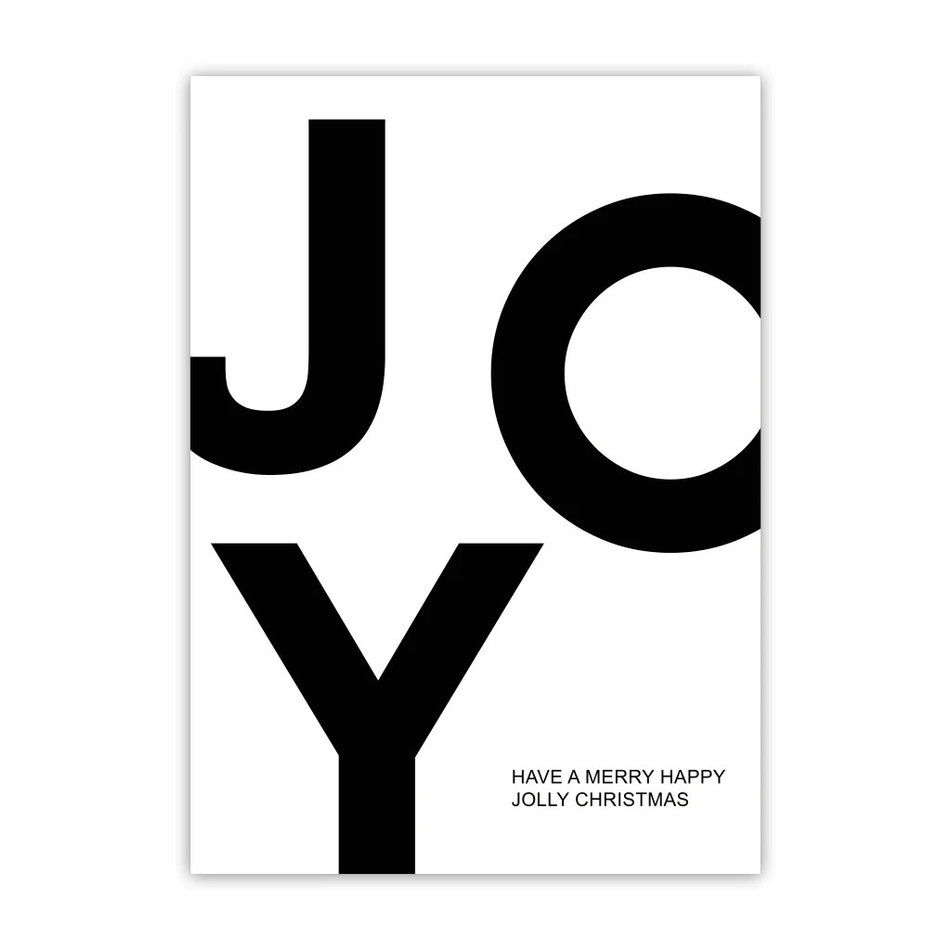 Joy Poster - Wit / Zwart - 50x70cm