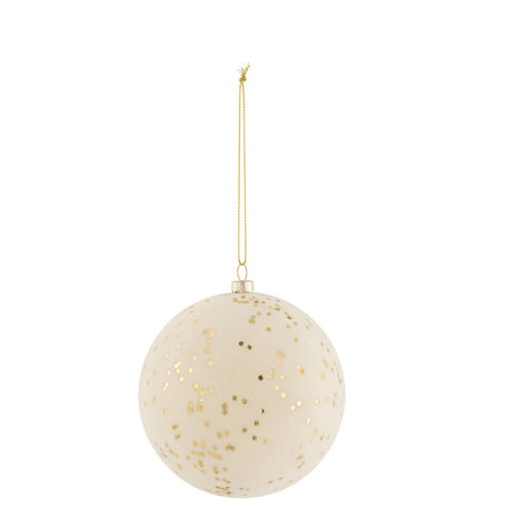 Christmas ball dots - Velvet - Cream - Gold