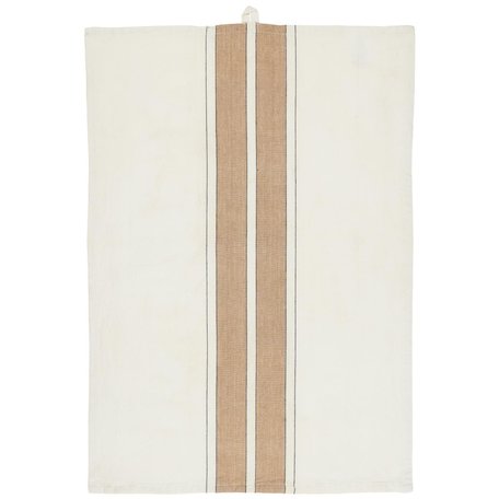 Teatowel - Striped - Brown / Black