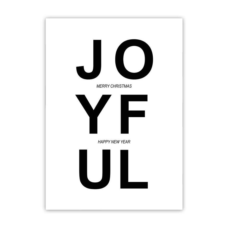 Joy ful poster - White / Black - 50x70cm