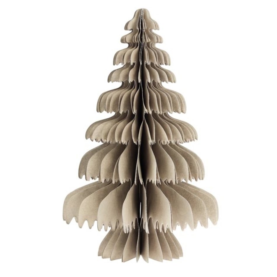 Kerstboom  Granstad - Papier - Beige - H 30cm