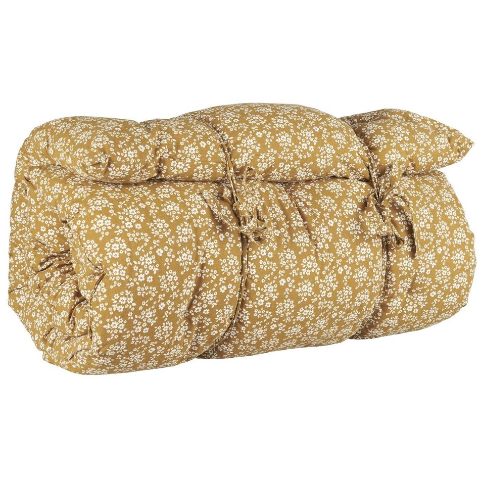 Roll mattress cushion Laura - Flowers - Brown