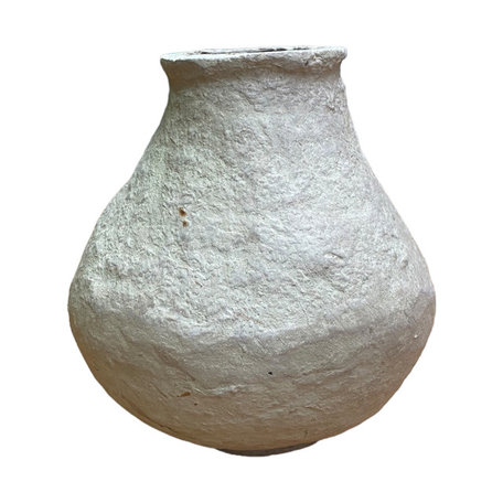 Vase - Paper mache - Beige - Ø 26cm