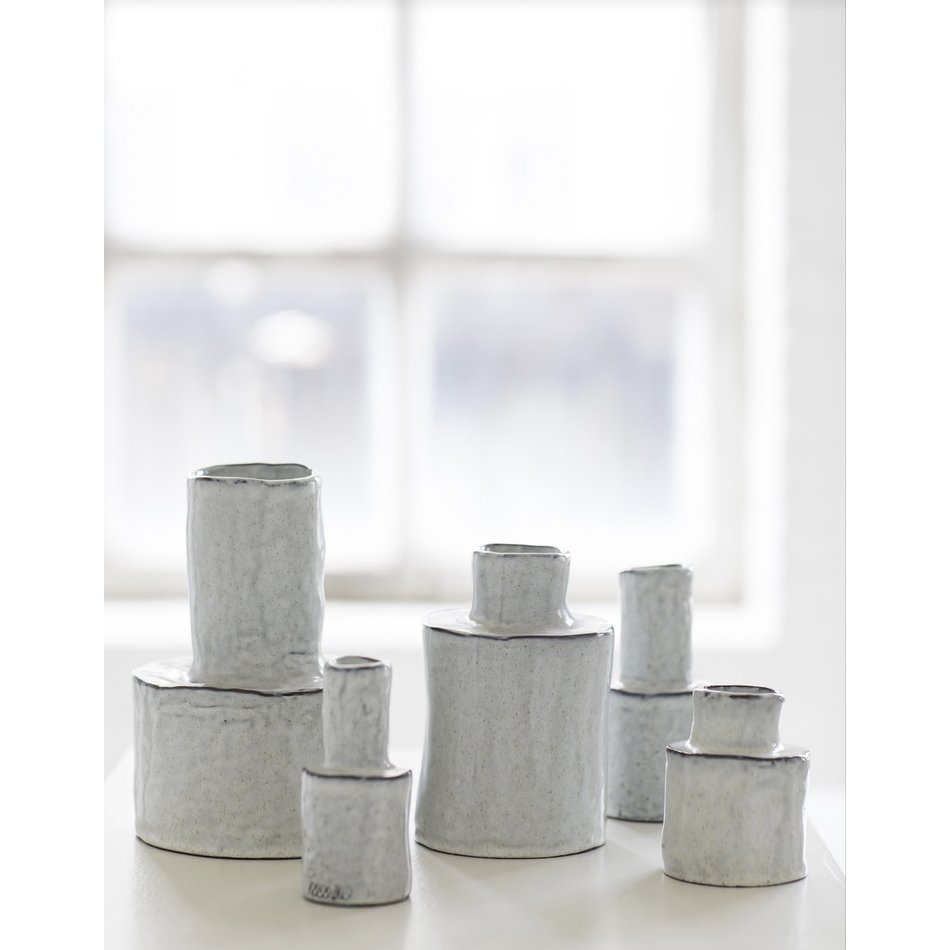 Vase Helena - Soft grey / White - XXL