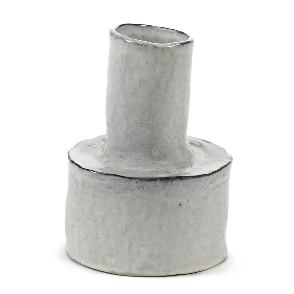 Vase Helena - Soft grey / White - XXL