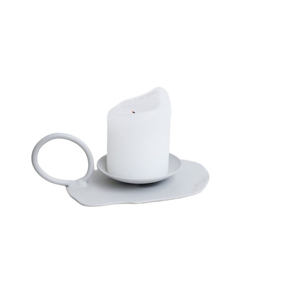 The round sconce candlestick - White